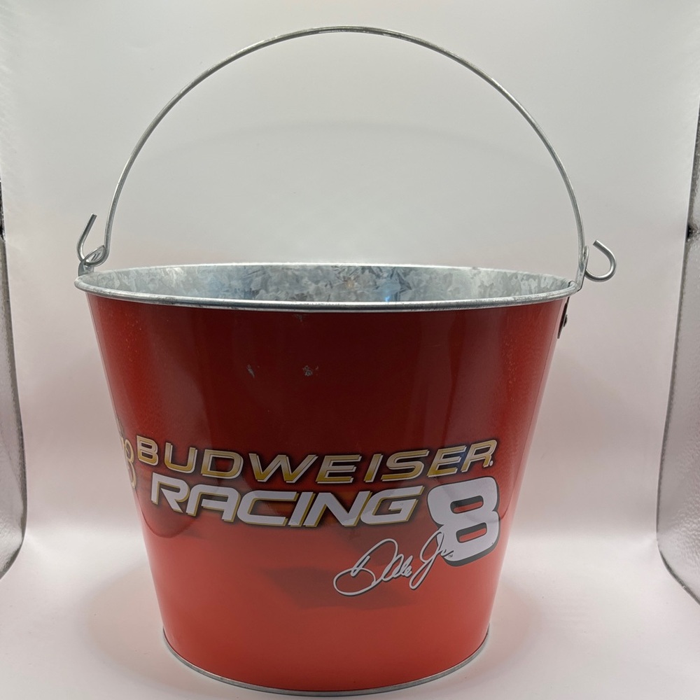 Budweiser Racing‎ Dale Jr Red Bucket with Silver Handle